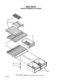 05 - Shelf parts for Roper Refrigerator RT18DKXWW01 from AppliancePartsPros.com