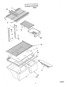 03 - Shelf parts for Roper Refrigerator RT18HDXJW00 from AppliancePartsPros.com