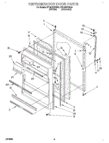 07 - Refrigerator Door, Lit / Optional parts for Roper Refrigerator RT18HDXBW01 from AppliancePartsPros.com