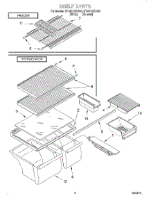 03 - Shelf parts for Roper Refrigerator RT18HDXDW05 from AppliancePartsPros.com