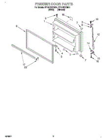 02 - Freezer Door parts for Roper Refrigerator RT18HDXDN01 from AppliancePartsPros.com