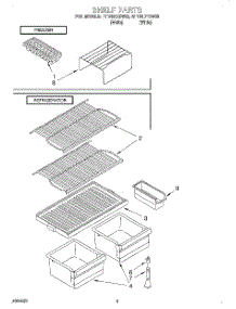 05 - Shelf parts for Roper Refrigerator RT14HDXDW05 from AppliancePartsPros.com