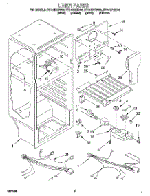 03 - Liner, Lit / Optional parts for Roper Refrigerator RT14HDXDW00 from AppliancePartsPros.com