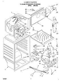 05 - Liner parts for Roper Refrigerator RT18HDXDW01 from AppliancePartsPros.com