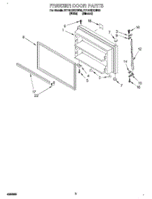02 - Freezer Door parts for Roper Refrigerator RT18HDXDN03 from AppliancePartsPros.com