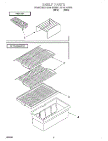 05 - Shelf parts for Roper Refrigerator RT14HDYGW01 from AppliancePartsPros.com