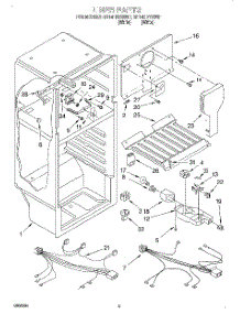 03 - Liner, Lit / Optional parts for Roper Refrigerator RT14HDXGW01 from AppliancePartsPros.com