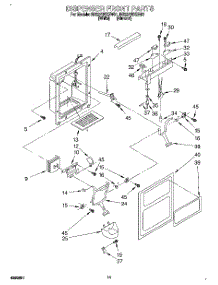 08 - Dispenser Front parts for Roper Refrigerator RS22AWXEN01 from AppliancePartsPros.com