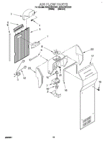 10 - Air Flow parts for Roper Refrigerator RS22AWXEN01 from AppliancePartsPros.com