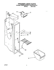 04 - Freezer Liner parts for Roper Refrigerator RS22AWXAW01 from AppliancePartsPros.com