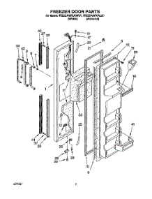07 - Freezer Door parts for Roper Refrigerator RS22AWXAW01 from AppliancePartsPros.com