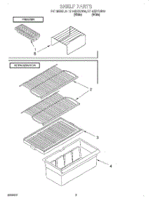 05 - Shelf parts for Roper Refrigerator RT14HDXGW00 from AppliancePartsPros.com