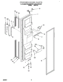 07 - Freezer Door parts for Roper Refrigerator RS22AWXEW01 from AppliancePartsPros.com