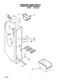 04 - Freezer Liner parts for Roper Refrigerator RS22AWXBW00 from AppliancePartsPros.com