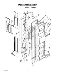07 - Freezer Door parts for Roper Refrigerator RS22AWXBW00 from AppliancePartsPros.com