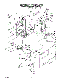 08 - Dispenser Front parts for Roper Refrigerator RS22AWXBW00 from AppliancePartsPros.com