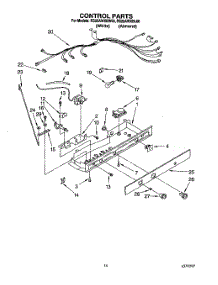 11 - Control parts for Roper Refrigerator RS22AWXBW00 from AppliancePartsPros.com