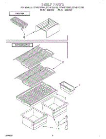 05 - Shelf parts for Roper Refrigerator RT14HDYDW03 from AppliancePartsPros.com
