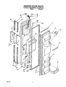 07 - Freezer Door parts for Roper Refrigerator RS22ARXXW00 from AppliancePartsPros.com