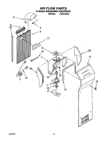 10 - Air Flow parts for Roper Refrigerator RS22AWXBL00 from AppliancePartsPros.com