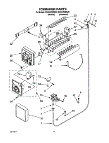 12 - Icemaker, Lit / Optional parts for Roper Refrigerator RS22AWXBL00 from AppliancePartsPros.com