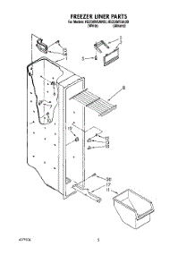 04 - Freezer Liner parts for Roper Refrigerator RS22AWXAW00 from AppliancePartsPros.com