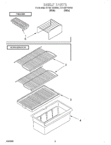 05 - Shelf parts for Roper Refrigerator RT14HDYGW02 from AppliancePartsPros.com