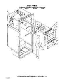 03 - Liner parts for Roper Refrigerator RT18BKXXW00 from AppliancePartsPros.com