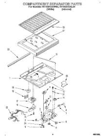 03 - Compartment Separator parts for Roper Refrigerator RT18BKXAW00 from AppliancePartsPros.com
