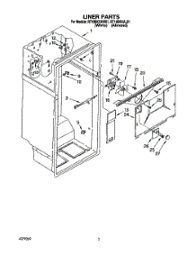 02 - Liner parts for Roper Refrigerator RT18BKXAW01 from AppliancePartsPros.com