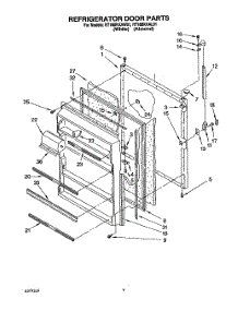 07 - Refrigerator Door, Lit / Optional parts for Roper Refrigerator RT18BKXAW01 from AppliancePartsPros.com