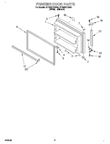 02 - Freezer Door parts for Roper Refrigerator RT18BKXDW00 from AppliancePartsPros.com
