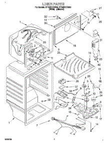 05 - Liner parts for Roper Refrigerator RT18BKXDW00 from AppliancePartsPros.com
