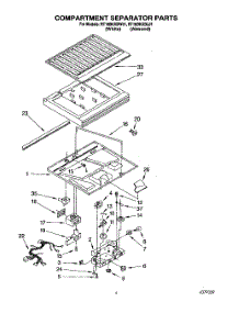 03 - Compartment Separator parts for Roper Refrigerator RT18BKXBW01 from AppliancePartsPros.com