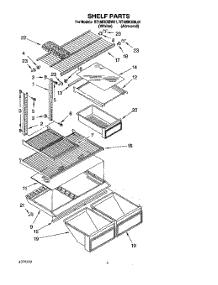 04 - Shelf parts for Roper Refrigerator RT18BKXBW01 from AppliancePartsPros.com