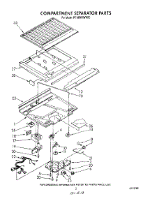 04 - Compartment Separator parts for Roper Refrigerator RT18BKXWW00 from AppliancePartsPros.com