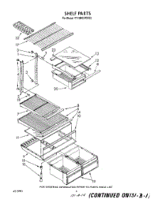 05 - Shelf parts for Roper Refrigerator RT18BKXWW00 from AppliancePartsPros.com