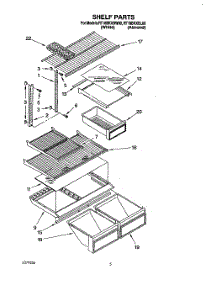 04 - Shelf parts for Roper Refrigerator RT18BKXBW00 from AppliancePartsPros.com