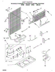 04 - Unit parts for Roper Refrigerator RT14HDYDW00 from AppliancePartsPros.com
