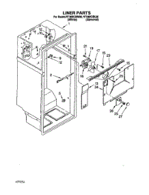 02 - Liner parts for Roper Refrigerator RT18BKXBL00 from AppliancePartsPros.com