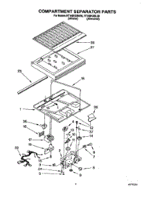 03 - Compartment Separator parts for Roper Refrigerator RT18BKXBL00 from AppliancePartsPros.com