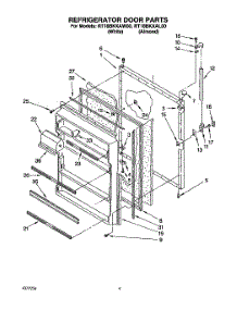 07 - Refrigerator Door, Lit / Optional parts for Roper Refrigerator RT18BKXBL00 from AppliancePartsPros.com
