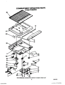 04 - Compartment Separator parts for Roper Refrigerator RT18BKXWW01 from AppliancePartsPros.com