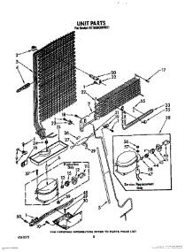 07 - Unit parts for Roper Refrigerator RT18BKXWW01 from AppliancePartsPros.com