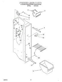 04 - Freezer Liner parts for Roper Refrigerator RS22AQXGN02 from AppliancePartsPros.com