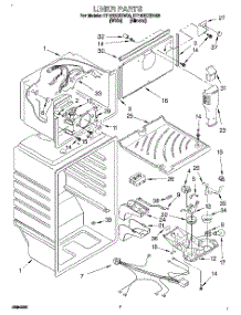05 - Liner parts for Roper Refrigerator RT18BKXDN03 from AppliancePartsPros.com