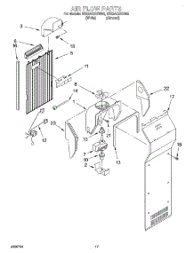 10 - Air Flow parts for Roper Refrigerator RS22AQXGW02 from AppliancePartsPros.com