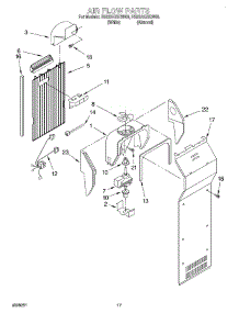 10 - Air Flow parts for Roper Refrigerator RS22AQXGW00 from AppliancePartsPros.com
