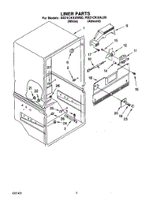 03 - Liner parts for Roper Refrigerator RB21CKXAW00 from AppliancePartsPros.com