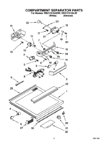 04 - Compartment Separator parts for Roper Refrigerator RB21CKXAW00 from AppliancePartsPros.com